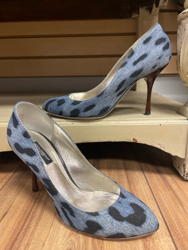 Dolce & Gabbana Size 36 1/2 Indigo Denim Pump